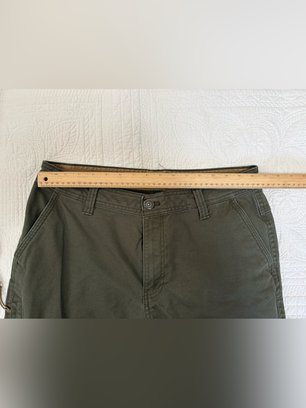 G.H Bass and Co Olive Green Utility Cargo Pants - Picture 3 of 6